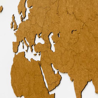 MiMi Innovations Sienos dekoracija-žemėlapis Luxury, rudas, 180x108cm
