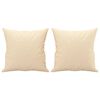 vidaXL Dvivietė sofa su pagalvėmis, kreminė, 120cm, audinys
