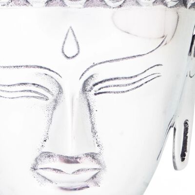 vidaXL Budos galvos dekoracija, aliuminis, sidabro spalvos