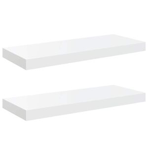 vidaXL Pakabinamos lentynos, 2vnt., baltos, 60x23,5x3,8cm, MDF