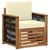 vidaXL Lauko Vidurinis Sofa Natūrali