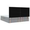 vidaXL Lova su daiktų laikymo vieta ir LED &Scaron;viesiai pilka 200 x 200 cm