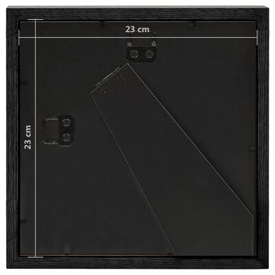 vidaXL 3D Nuotraukų rėmeliai, 3vnt., juodi, 23x23cm