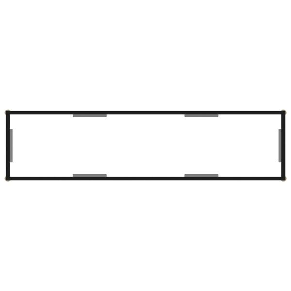 vidaXL Konsolinis staliukas, skaidrus, 140x35x75cm, grūdintas stiklas