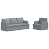 vidaXL Sofa 2 pcs &Scaron;viesiai pilka 144 x 80 x 85 cm audinys