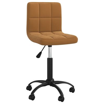 vidaXL Pasukama biuro kėdė, rudos spalvos, aksomas