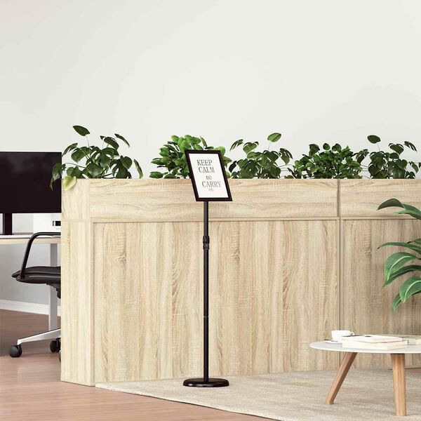 vidaXL Prekybos parodos stendai Juoda 25 x 25 x 125 cm Aliuminis