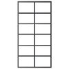 vidaXL Stumdomos durys, juodos, 102x205cm, ESG stiklas ir aliuminis