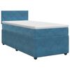 vidaXL Spyruoklinė lova su čiužiniu Tamsiai mėlyna 80 x 200 cm Aksomas