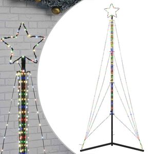 vidaXL LED Kalėdų eglutė 483 LED Spalvingi 240 cm