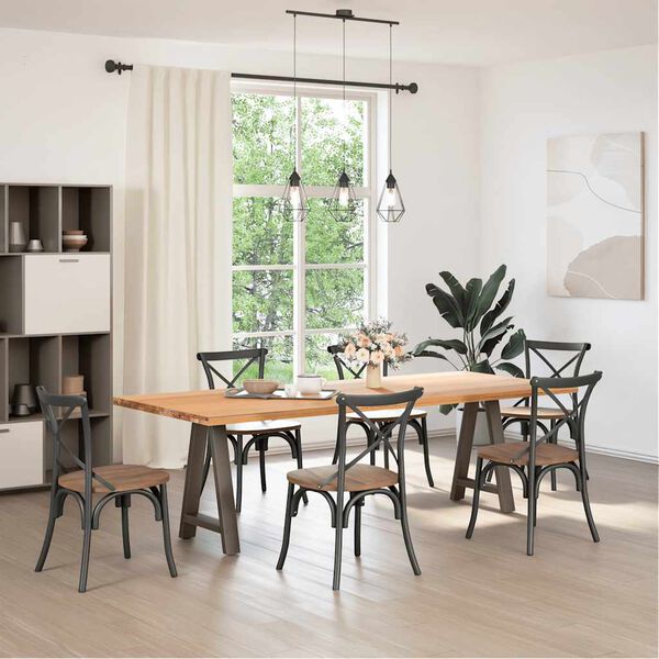 vidaXL Valgomojo stalo kojos, A formos, 2 vnt., 50x(72-73) cm, plienas