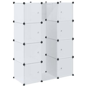 vidaXL Modulinė spinta, 9 skyrių, balta, 109x36,5x143 cm