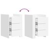 vidaXL Naktinė spintelė, baltos spalvos, 45x50x65cm, apdirbta mediena