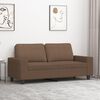 vidaXL Dvivietė sofa, rudos spalvos, 140cm, audinys