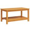 vidaXL &Scaron;oninis stalas Ruda 90 x 50 x 45 cm Kietos akacijos mediena