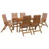 vidaXL 7-Piece Garden Dining Set Natūrali Kietos akacijos mediena
