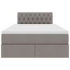 vidaXL Lova su daiktų laikymo vieta ir čiužiniu Taupe 120 x 200 cm