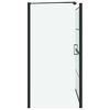 vidaXL Vonios dušo ekranas Juoda ir permatoma 116 x 68 x 128 cm