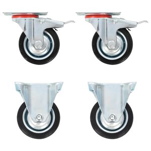 vidaXL Ratukai, 4vnt., 75mm