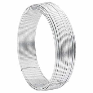 vidaXL Tvorelių ri&scaron;imo viela Sidabro 25 m Kar&scaron;tai cinkuotas laidas