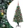 vidaXL Dirbtinė Kalėdų eglutė Žalia 150 cm PVC, plienas ir plastikas