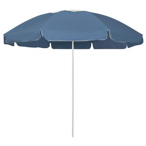 vidaXL Paplūdimio skėtis nuo saulės, mėlynos spalvos, 240cm