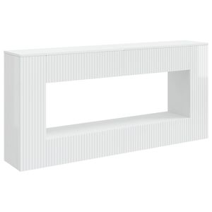 vidaXL Konsolinis stalas Auk&scaron;to Blizgesio Baltas 155 x 29 x 74 cm