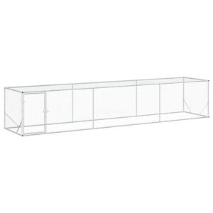 vidaXL Vi&scaron;tų kiemas Sidabrinė 500 x 100 x 100 cm Galvanizuotas plienas