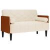 vidaXL Dvivietė sofa su pagalvėlėmis, 110 cm, linas