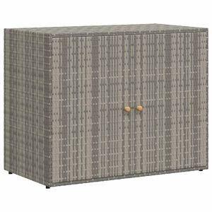 vidaXL Sodo spintelė daiktams, pilka, 100x55,5x80cm, poliratanas