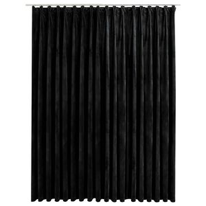 vidaXL Naktinė užuolaida su kabliukais, juoda, 290x245cm, aksomas