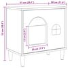 vidaXL Katės namelis Balta 51 x 30 x 52 cm Apdirbta mediena