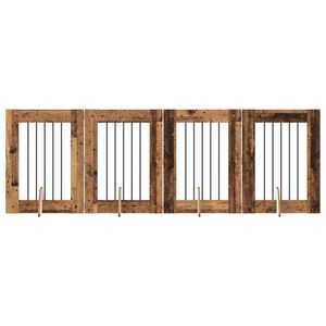 vidaXL &Scaron;unų vartai su stovais 4 pcs Sendintos medienos 60 x 80 cm