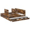 vidaXL Lova su daiktų laikymo vieta su stalčių Rūkyta ąžuolas 200 cm