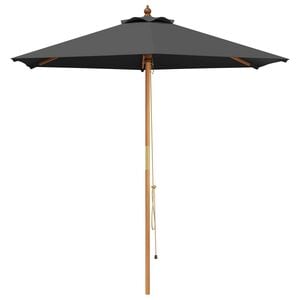 vidaXL Sodo skėtis &Oslash; 210 x 237 cm Kietas eukalipto medis Antracito