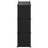 vidaXL Storage Cube Organizer su 9 kubeliais ir durelėmis juodas PP