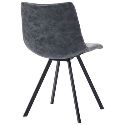 vidaXL Valgomojo kėdės, 6 vnt., juodos spalvos, dirbtinė oda