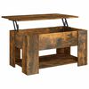 vidaXL Kavos staliukas, dūminio ąžuolo, 79x49x41cm, apdirbta mediena