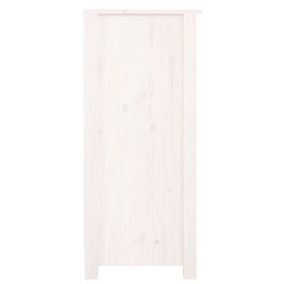 vidaXL Šoninė spintelė, balta, 70x35x80cm, pušies medienos masyvas
