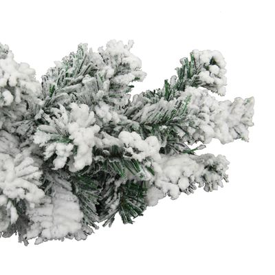 vidaXL Kalėdinė girlianda su LED, žalia, 5m, PVC, dengta sniegu