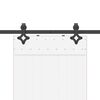 vidaXL Stumdomų durų įrangos rinkinys, juodos sp., 213,5cm, plienas