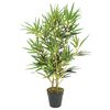 vidaXL Dirbtinis bambukas, žalios spalvos, 80cm, 368 lapai