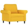 vidaXL Krėslas su pakoja, &scaron;viesiai geltonos spalvos, 60cm, audinys
