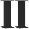 vidaXL Stovai augalams, 2vnt., juodi, 30x30x80cm, apdirbta mediena