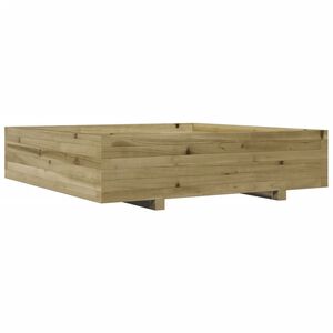 vidaXL Sodo lovelis, 100x100x26,5cm, impregnuota pušies mediena