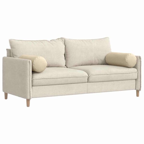 vidaXL Pagalvės 2 pcs Kreminė &Oslash; 25 x 70 cm audinys