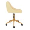 vidaXL Pasukamos valgomojo kėdės, 4vnt., kreminės spalvos, aksomas