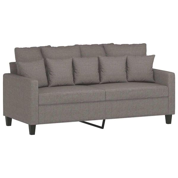 vidaXL Dvivietė sofa, taupe spalvos, 140cm, audinys