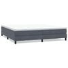 vidaXL Box Spring Lova be čiužinio Tamsiai pilka 200x210 cm aksomas