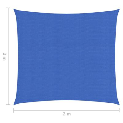 vidaXL Uždanga nuo saulės, mėlynos spalvos, 2x2m, HDPE, 160g/m²